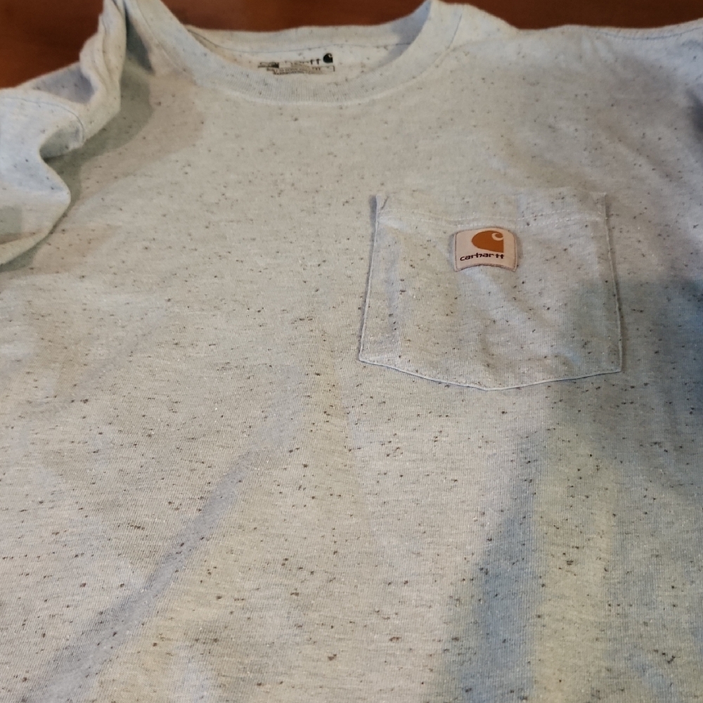Carhartt Loose Fit Light Blue Speckled Pocket Tee XL